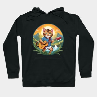 Cat Guitar Mountain Hoodie